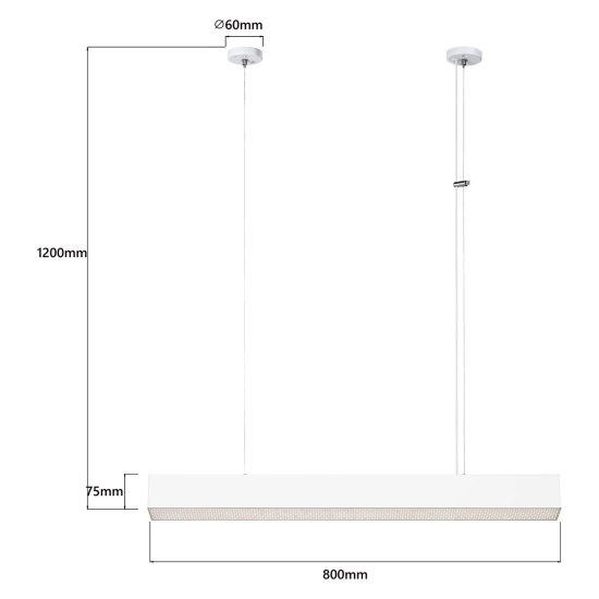 Lampa wisząca Mira M LED CCT Tuya biała LP-1201/1P M WH Smart LIGHT PRESTIGE