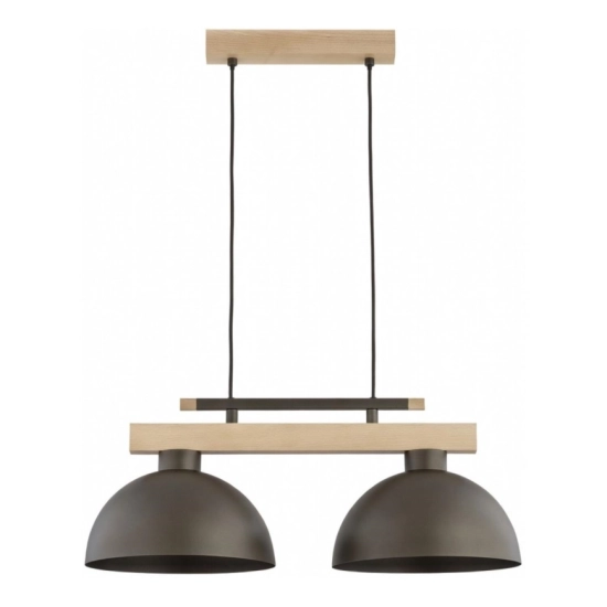 Lampa wisząca VERTA 2xE27 brązowy jasne drewno 62626 ALFA