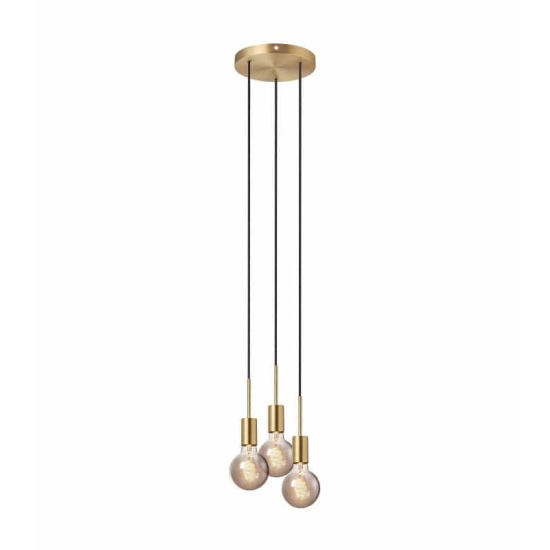 kinkiecik.pl Lampa wisząca mosiądz potrójna PACO 2112063035 Nordlux