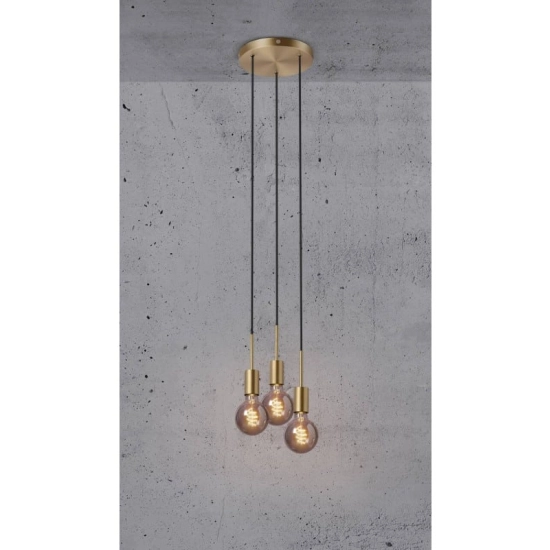 kinkiecik.pl Lampa wisząca mosiądz potrójna PACO 2112063035 Nordlux