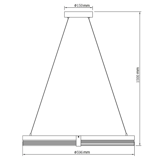 Lampa wisząca Plum 1 LED CCT średnia czarna LP-0407/1P M BK Triangle LIGHT PRESTIGE