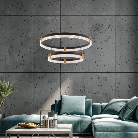Lampa wisząca Plum 2 LED CCT czarna LP-0407/2P BK LIGHT PRESTIGE