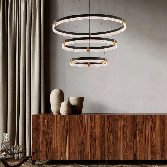 Lampa wisząca Plum 3 LED CCT czarna LP-0407/3P BK LIGHT PRESTIGE