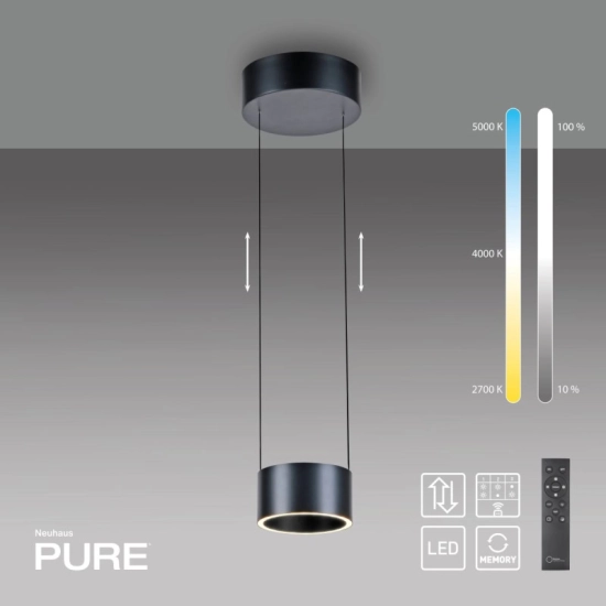 PURE CLIPSE LAMPA WISZĄCA z pilotem 2471-15 Paul Neuhaus - zdjęcie produktu