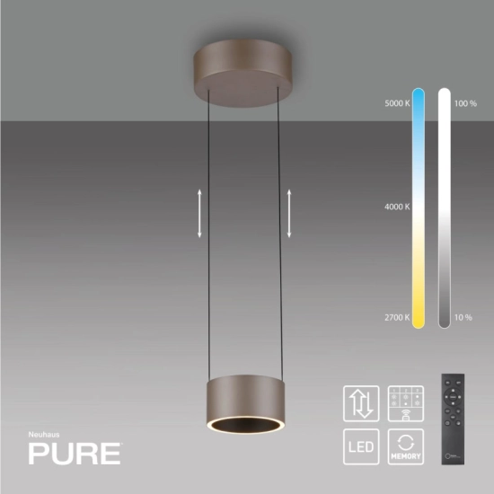 PURE CLIPSE LAMPA WISZĄCA z pilotem 2471-97 Paul Neuhaus - zdjęcie produktu
