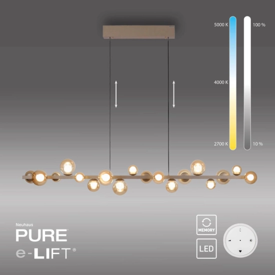 LAMPA WISZĄCA E-POPUP z pilotem BRĄZOWY 2558-97 Paul Neuhaus by Zuma - zdjęcie produktu