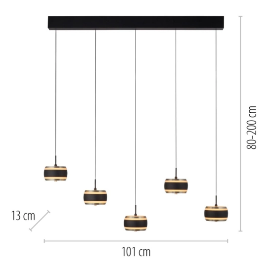 Lampa wisząca PURE FALLING RINGS 2504-18 Paul Neuhaus by Zuma