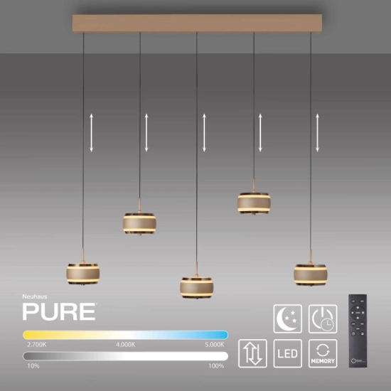 Lampa wisząca PURE FALLING RINGS 2504-97 Paul Neuhaus by Zuma - zdjęcie produktu