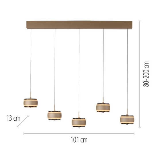 Lampa wisząca PURE FALLING RINGS 2504-97 Paul Neuhaus by Zuma