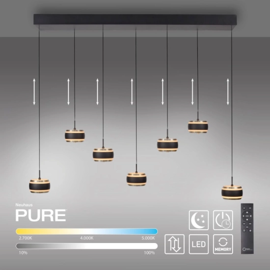 Lampa wisząca PURE FALLING RINGS 2505-18 Paul Neuhaus by Zuma - zdjęcie produktu