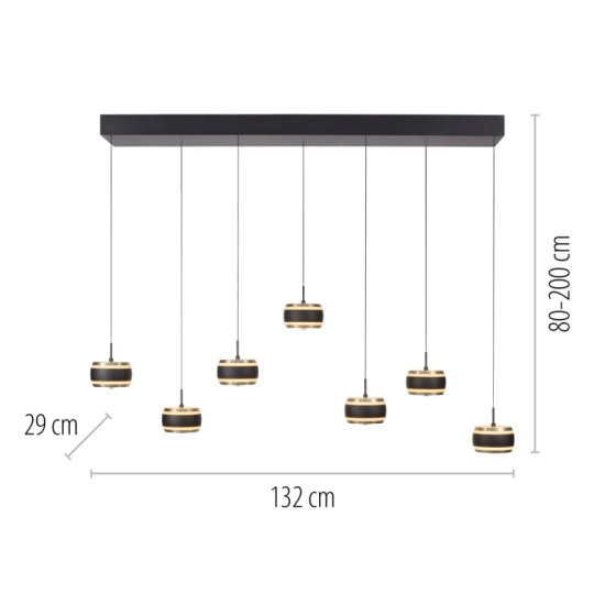 Lampa wisząca PURE FALLING RINGS 2505-18 Paul Neuhaus by Zuma