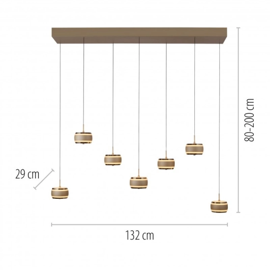 Lampa wisząca PURE FALLING RINGS 2505-97 Paul Neuhaus by Zuma