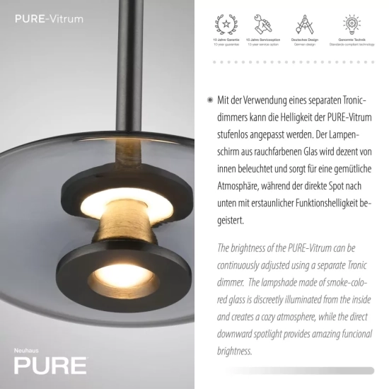 Lampa wisząca PURE VITRUM 2083-15 Paul Neuhaus by Zuma Line
