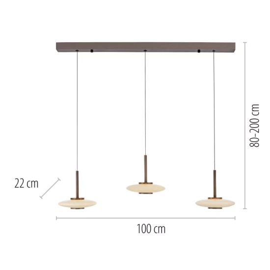 Lampa wisząca PURE VITRUM 2083-34 Paul Neuhaus by Zuma Line