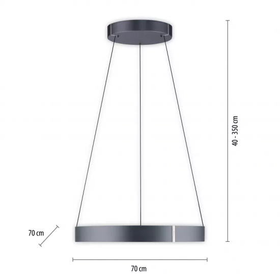 PURE E-CLIPSE LAMPA WISZĄCA z pilotem 2561-15 Paul Neuhaus by Zuma Line