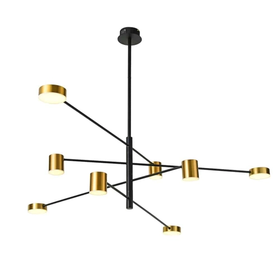 Lampa wisząca Remdal PND-16374-8 BK-GD-3K 139cm ITALUX - zdjęcie produktu