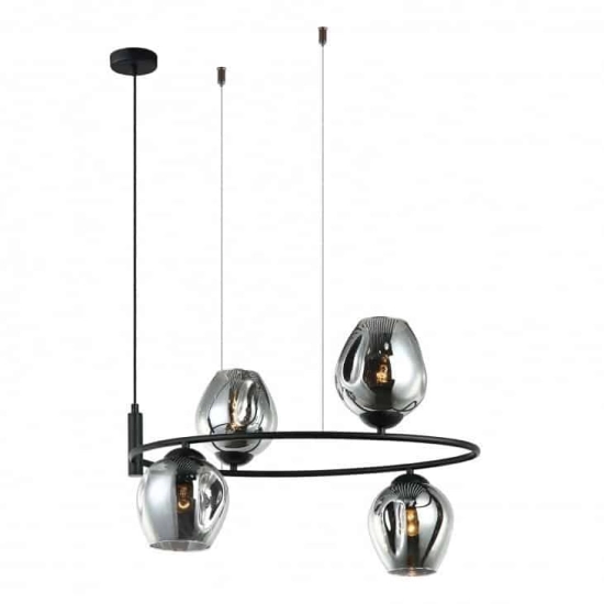 Lampa wisząca Roxane MDM-4046-4 BK+SG Italux - zdjęcie produktu