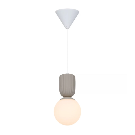 Lampa wisząca Sadie beżowa, mleczny klosz 2512603009 Nordlux