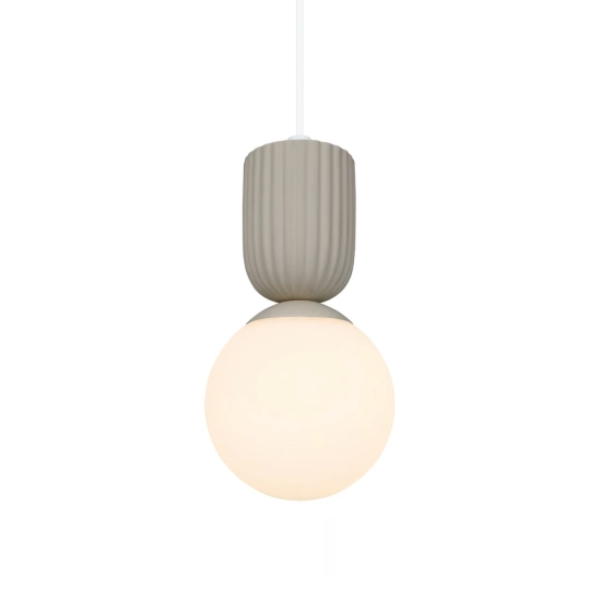 Lampa wisząca Sadie beżowa, mleczny klosz 2512603009 Nordlux