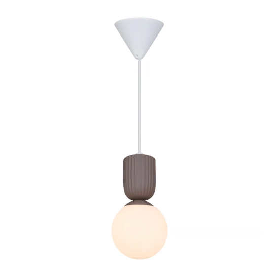 Lampa wisząca Sadie jasnobrązowa, mleczny klosz 2512603018 Nordlux