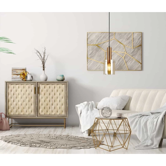 Lampa wisząca Sardo PND-5581-1-BRO+AMB Italux - zdjęcie produktu