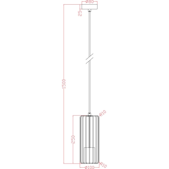 Lampa wisząca Sintra 1xGU10 czarna LP-975/1P BK LIGHT PRESTIGE