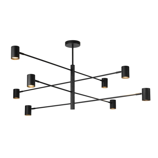 Lampa wisząca Snow 8 czarna 8xGU10 LP-731/8P BK Light Prestige