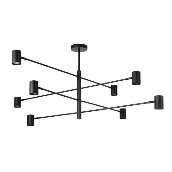 Lampa wisząca Snow 8 czarna 8xGU10 LP-731/8P BK Light Prestige