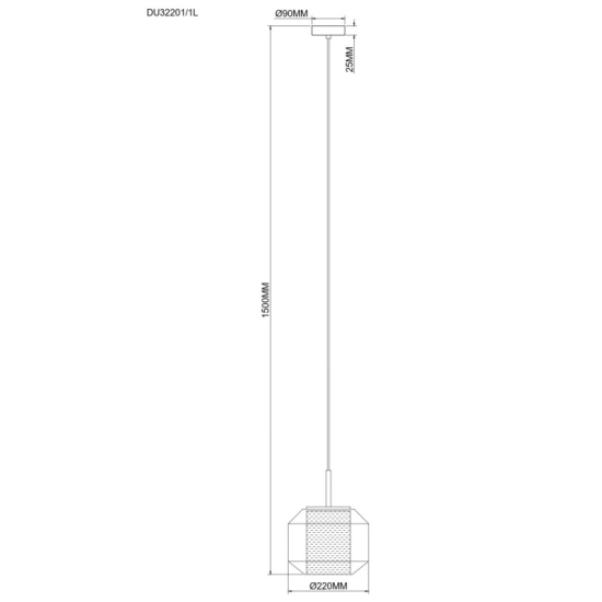 Lampa wisząca SOLIX DU32201/1L ZUMA LINE