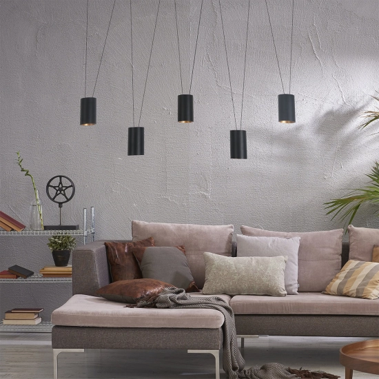 Lampa wisząca Toledo 5xGU10 czarna LP-432/5P BK LIGHT PRESTIGE
