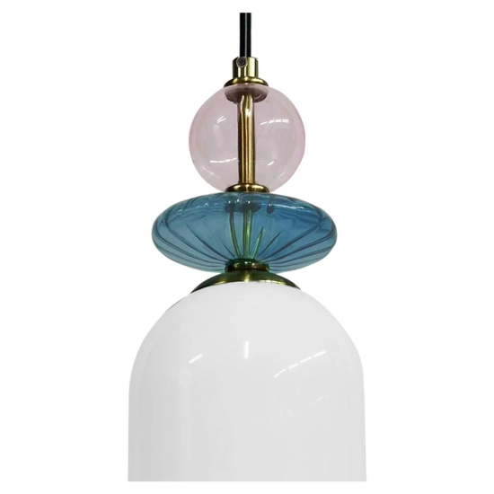 Lampa wisząca Tropea 1xE27 biała, średnia LP-2004/1P M WH LIGHT PRESTIGE