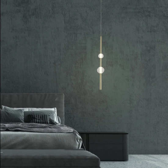 Lampa wisząca Vaku 1xLED złota LP-719/2P GD LIGHT PRESTIGE