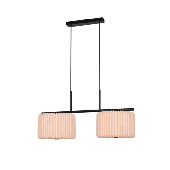 Lampa wisząca Vivienne – podwójna lampa z plisowanymi abażurami 2612243003 Nordlux