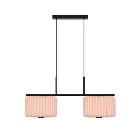 Lampa wisząca Vivienne – podwójna lampa z plisowanymi abażurami 2612243003 Nordlux