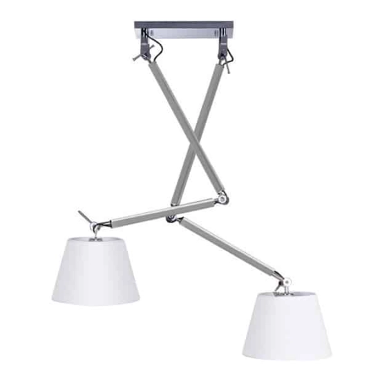 Lampa wisząca ZYTA 2 S PENDANT ALU white AZ2301+AZ2602 śr.26cm AZZARDO
