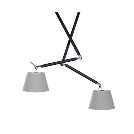 Lampa wisząca ZYTA 2 S PENDANT grey AZ1846+AZ2601 śr.26cm AZZARDO