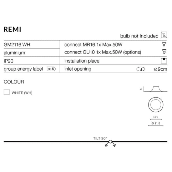 Oprawa stropowa Remi (black) AZ4143 AZZARDO