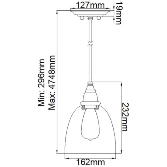 Mała lampa wisząca Matrimonio – 1 źródło światła DL-MATRIMONIO1MP Elstead Lighting