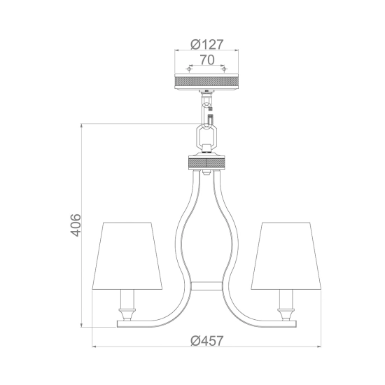 Żyrandol Pave – 3 źródła światła FE-PAVE3 Elstead Lighting