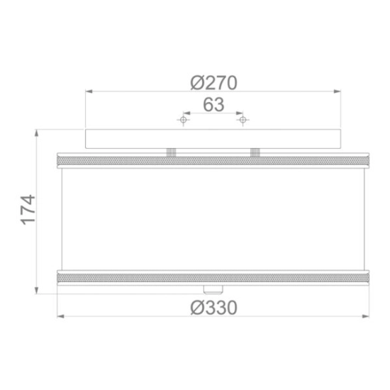 Plafon Pave – 2 źródła światła FE-PAVE-F-S Elstead Lighting