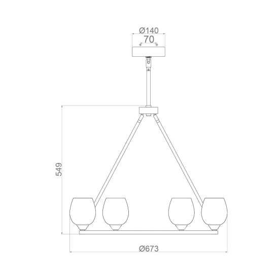 Żyrandol Rubin – 6 źródeł światła FE-RUBIN6 Elstead Lighting