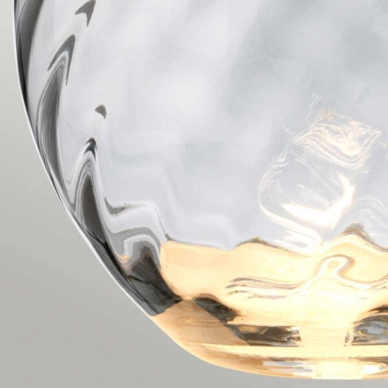 Duża lampa stołowa Lena – 2 źródła światła – Przydymione szkło i szary abażur LENA-TL-L-SMOKE Elstead Lighting