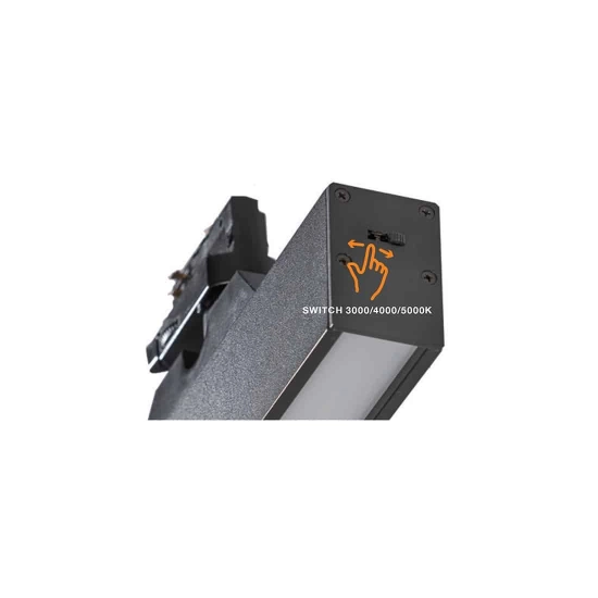 Linnea 57 Track 3Line 24W CCT (black) AZ4565 LED 24W 1400lm 3000K - 6000K CCT METAL ACRYL PC AZZARDO