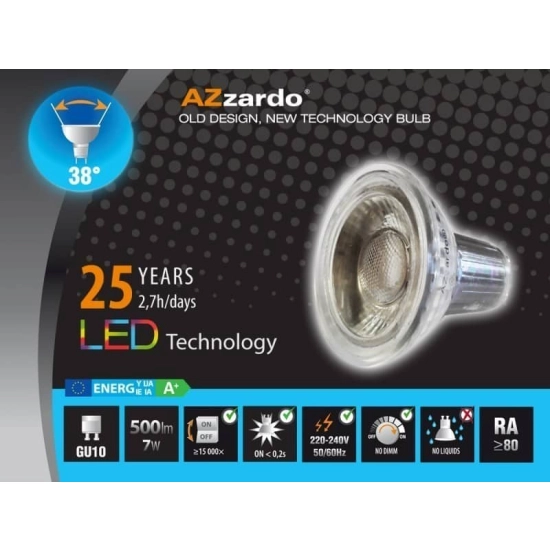 Żarówka LL210074 LED 7W GU10 DIMM 4000K Azzardo