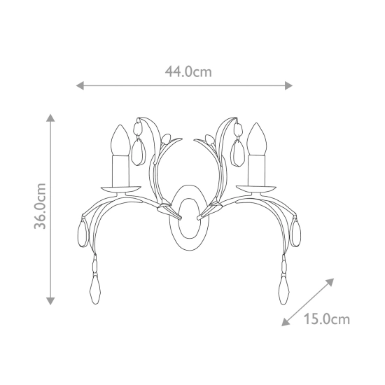 Kinkiet Lily – 2 źródła światła LL2-ANT-BRZ Elstead Lighting