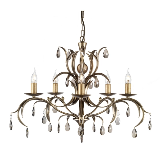 Żyrandol Lily – 5 źródeł światła LL5-ANT-BRZ Elstead Lighting