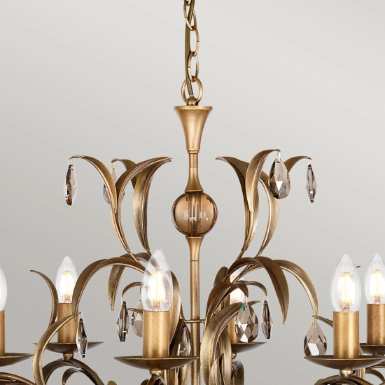 Żyrandol Lily – 8 źródeł światła LL8-ANT-BRZ Elstead Lighting