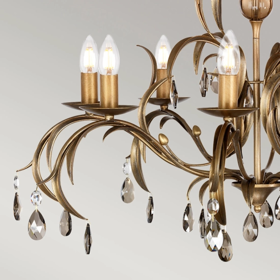 Żyrandol Lily – 8 źródeł światła LL8-ANT-BRZ Elstead Lighting