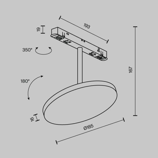 Lampa szynowa Plato Exility 3000K 15W 120° TR131-2-15W3K-B Maytoni - zdjęcie dodatkowe 5