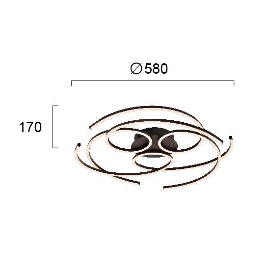 Plafon BRIVIO LNV0001524 Lunaveri